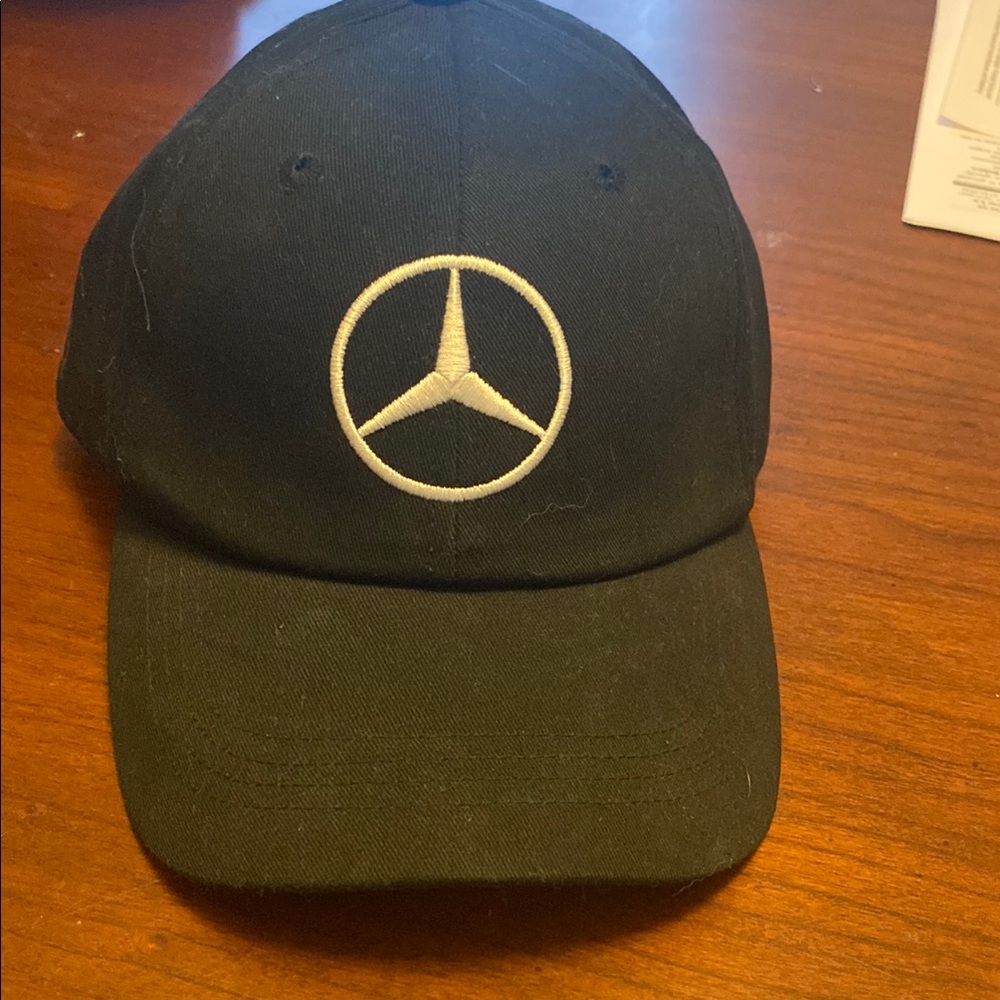 Black Mercedes-Benz Baseball Hat with Embroidered Logo